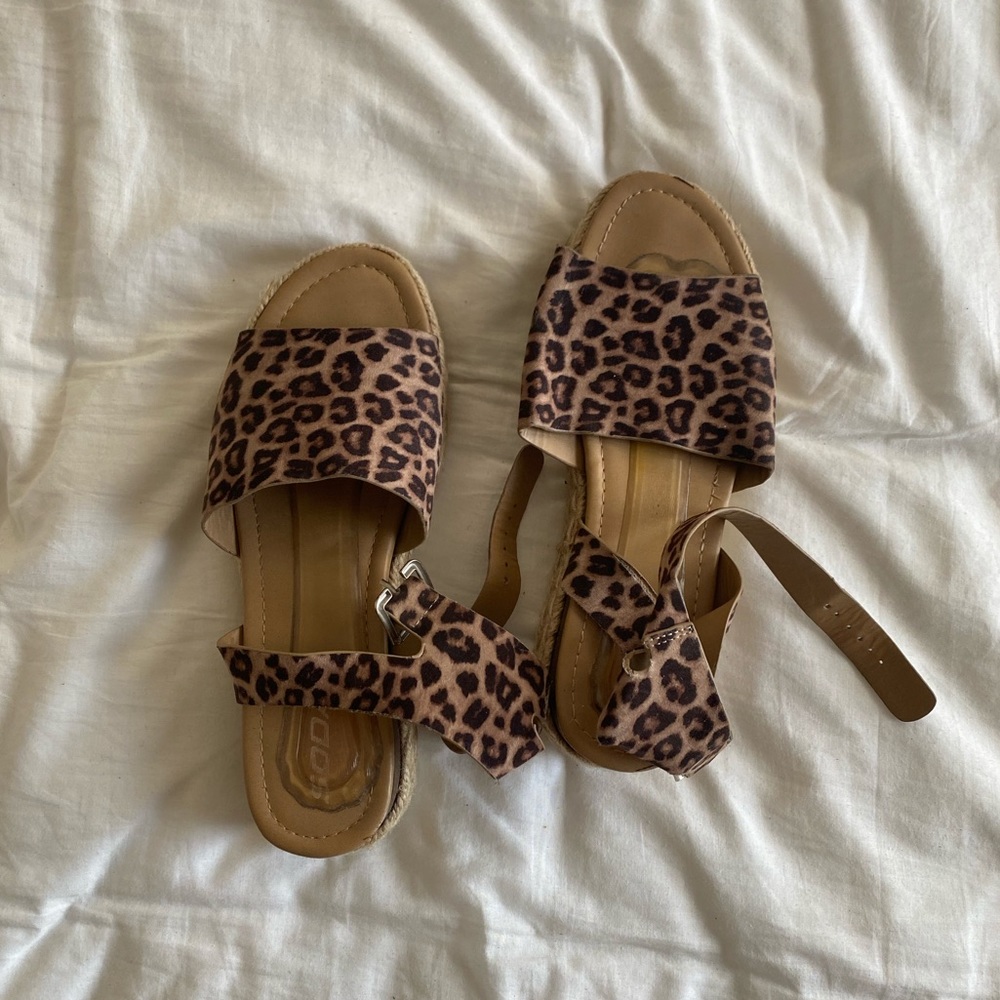 leopard sandals